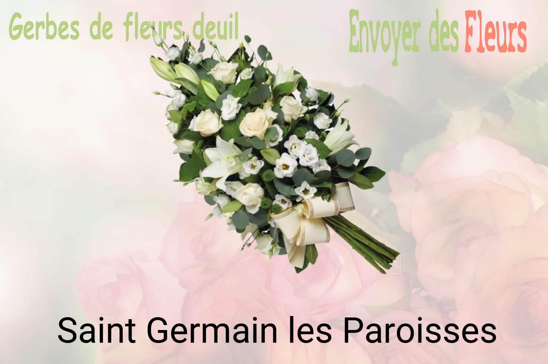 Gerbe de fleurs de deuil livrée à Saint-Germain-les-Paroisses